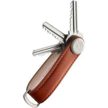 Kľúčenka Orbitkey kožená 2.0 Cognac & Tan Stitching