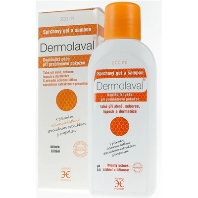 Inamed Dermolaval Sprchový gel a šampon pH 55 Medová péče 200 ml