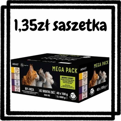 PETREPUBLIC Mega Pack Chicken with veal, duck, turkey, beef 40x100 g