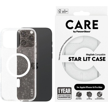Panzer Калъф CARE - Star Lit White MagSafe, iPhone 16 Pro Max, прозрачен (5715685004100)