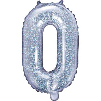 Image 1 of PartyDeco Балон от фолио Mini - Буква О 35см холографичен