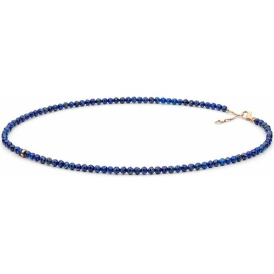 Eppi Strieborný pozlátený náhrdelník s lapis lazuli korálkami N45378