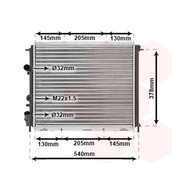 Chladič, chlazení motoru VAN WEZEL 43002258