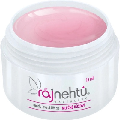 Ráj nehtů UV gel modelovací mléčně růžový 15 ml