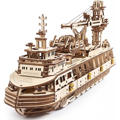 Ugears 3D mechanické puzzle výzkumné plavidlo Research Vessel 575 ks