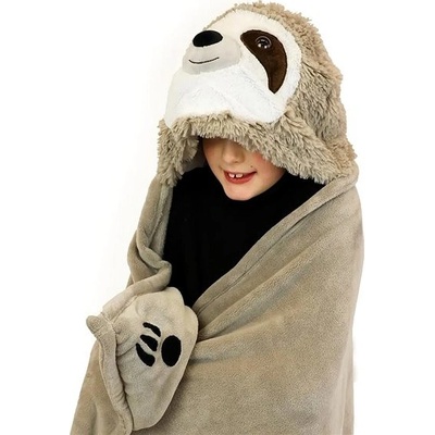 Cozy Noxxiez Hřejivá deka s kapucí Lenochod