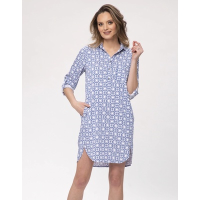 Look Made With Love Dress 715 Pacifico Blue/White