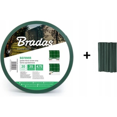 Bradas Balkónová, plotová páska 35 m 4,75cm, zelená TOB45047535GRL BR-TOB45047535GRL