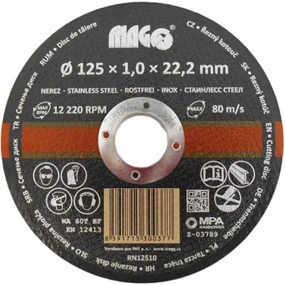 MAGG Řezný kotouč na nerez 125x1,0x22,2mm