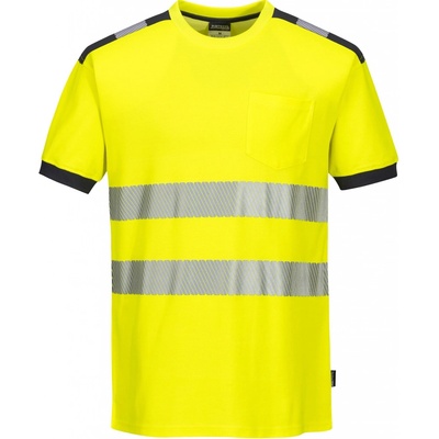 Portwest HI-VIS PW3 T181 Funkčné reflexné tričko HV žltá/sivá S
