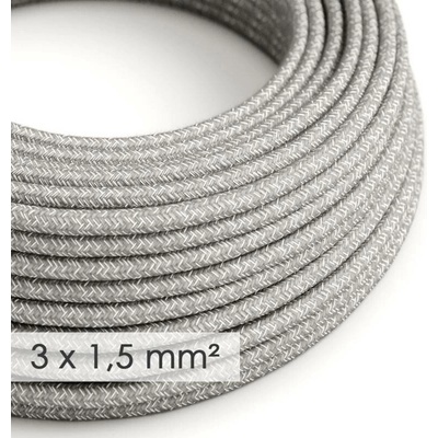 Creative Cables 3x1,5mm² len přírodní šedá 1 m