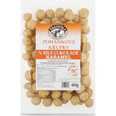 Šmajstrla Pohankové křupky v bílé čokoládě karamel 60 g
