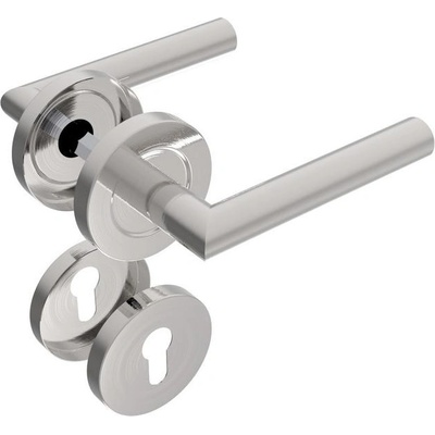 EKOfence Kľučka so štítkom - pár, AISI 304, K320 6731