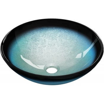 Mexen Mira стъклена мивка за плот 42 x 42 cm, синя - 24124247 (24124247)