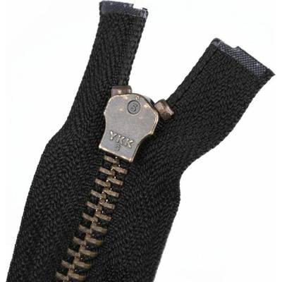 Staromosazný zip YKK No 5 délka 70 cm bundový - černá