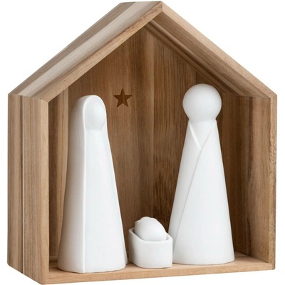 räder Vánoční betlém Nativity, přírodní barva, dřevo, porcelán