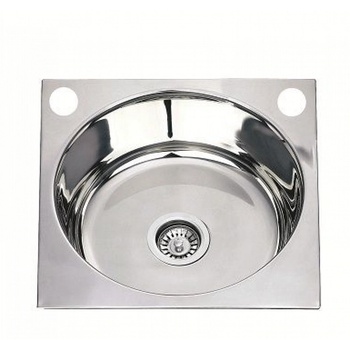 Inter Ceramic Кухненска мивка 4545, Inter Ceramic, алпака, единична, 51x51см (4545 P)