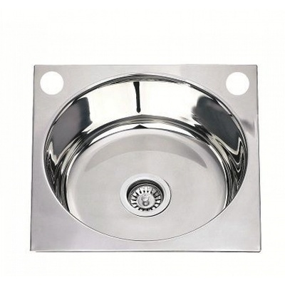 Inter Ceramic Кухненска мивка 4545, Inter Ceramic, алпака, единична, 51x51см (4545 P)