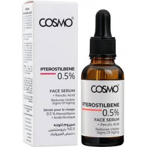 COSMO COSMETICS 0.5% Pterostilbene + Ferulic Acid Face Serum Серуми за лице, емулсии, флуиди 30ml