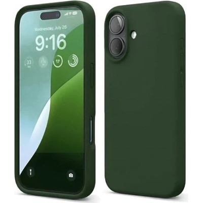 Mobi-Fon Силиконов кейс iPaky матиран, За iPhone 16 Plus (6.7), Тъмнозелен (IPH-16PLUS-001)