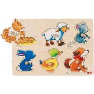 Goki Puzzle with handles, Mom and kids Goki 57929