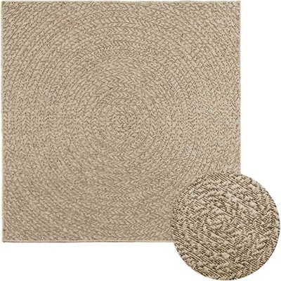vidaXL Килим "ZIZUR", 120x120 см, визия юта, за закрито и открито (4010406)