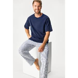 Jack & jones Памучна пижама JACK AND JONES JACFlorence дълга (12282813_pyz)