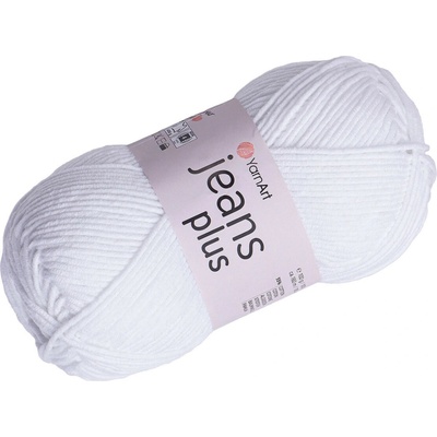 Pletací příze Gina / Jeans Plus 100 g Varianta: 1 (62) bílá, Balení: 1 ks 44659/90497/204180