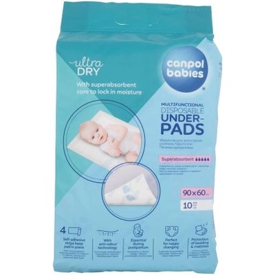 Canpol babies Ultra Dry Multifunctional Disposable Underpads подложки за смяна на пелени за еднократна употреба 10 бр