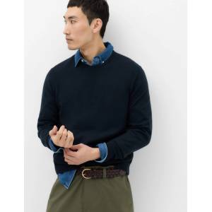 Marks & Spencer Пуловер с деколте на врата от въздушна прежда Marks & Spencer морско синьо Marks & Spencer | Sin | МЪЖЕ | S REG