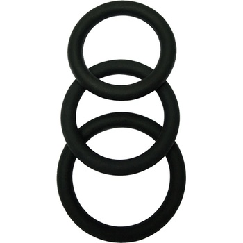 SuperLove Cock Ring Set Black 3 Pack