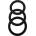 SuperLove Cock Ring Set Black 3 Pack