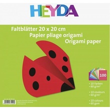 HEYDA Papiere na origami 20 x 20 cm 100 ks