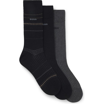 Boss Чорапи Boss 3 Pack Rib Stripe Socks - Black 001