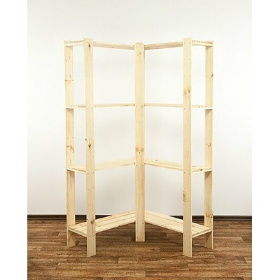 Wamar Sosenka Drevený regál rohový Maxi 4Z 166 x 85 x 30 cm borovica