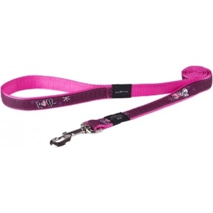 Rogz Fancy Dress Hound Dog Lead Small - Повод за кучета , Pink love 11мм/-1, 8 м. розов