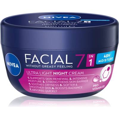 Nivea Facial Night лек нощен крем 7 в 1 100ml