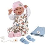 Llorens 84481 NEW BORN 2 v1 - реалистична бебешка кукла със звуци и меко текстилно тяло (4-84481)