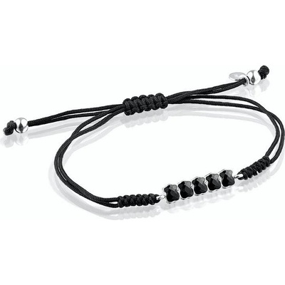 Tous Černý šňůrkový náramek s medvídky Mini Color 1001939000