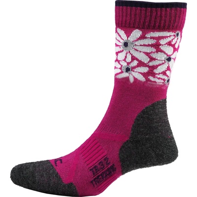 P. A. C P. A. C. Дамски туристически чорапи P. A. C. Women's TR 3.2 Trekking Merino Light Walking socks - Berry / Flora - размер 35-37 (EU) (201-7290-0611)