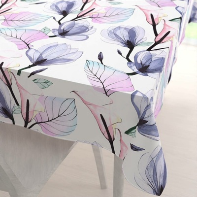 Biante bavlna obdélníkový ubrus Sandra SA-333 Velké květy magnolie a kaly 120x140cm