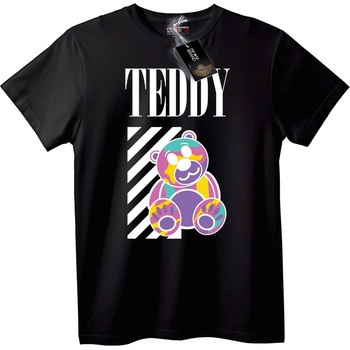 NOONEBRAND Тениска с цветно мече - XL, White