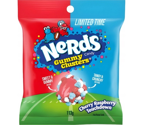 Nerds Gummy Clusters Cherry Raspberry Touchdown 113 g
