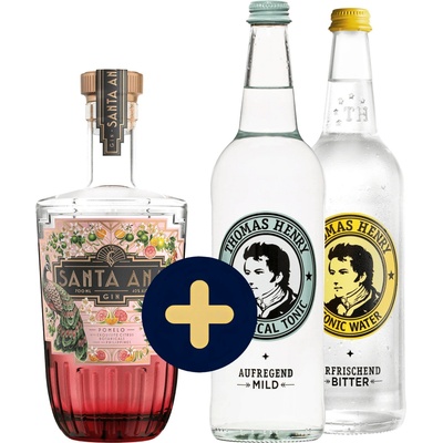 Santa Ana Pomelo Gin + 2 x Thomas Henry 0,75 l (set 1 x 0.7 l, 1 x 0.75 l, 1 x 0.75 l)