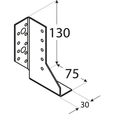 Domax Trámová papuča WBD 140 delená 50 x 140 x 75 x 2 mm ľavá