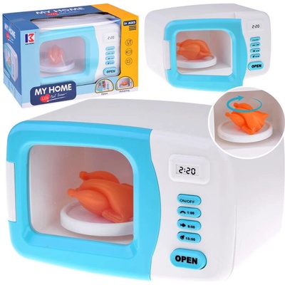 JOKO Detská Mikrovlnka na batérie so svetlom modrá + Kurča