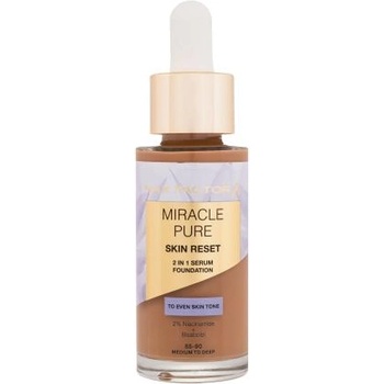 MAX Factor Miracle Pure Skin Reset 2in1 Serum Foundation сатенен матов фон дьо тен със средно покритие 30 ml нюанс 85-90 Medium To Deep