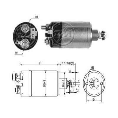 Spínač startéru 0001212002 Bosch 0331302024