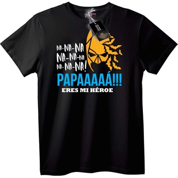 NOONEBRAND Тениска Папа Герой Аниме - 2XL, Black