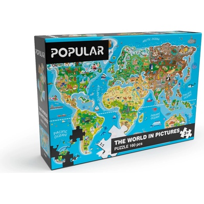 POPULAR Mapa světa AN 160 dílků